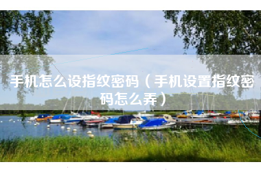 手机怎么设指纹密码（手机设置指纹密码怎么弄）