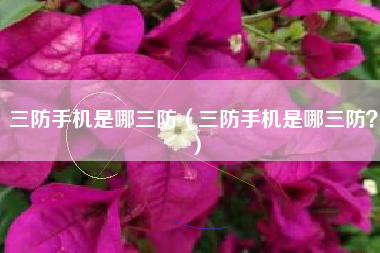 三防手机是哪三防（三防手机是哪三防？）