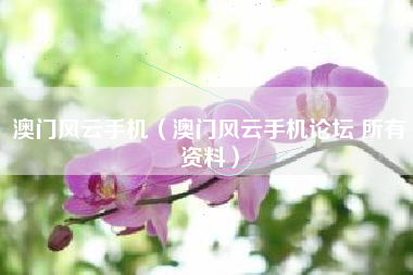 澳门风云手机（澳门风云手机论坛 所有资料）
