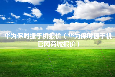 华为保时捷手机报价（华为保时捷手机官网商城报价）