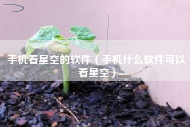 手机看星空的软件（手机什么软件可以看星空）