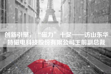 创新引擎，“磁力”十足——访山东华特磁电科技股份有限公司王前副总裁