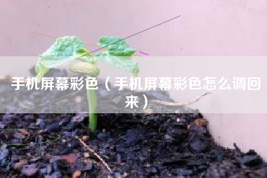 手机屏幕彩色（手机屏幕彩色怎么调回来）