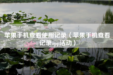 苹果手机查看使用记录（苹果手机查看记录app活动）