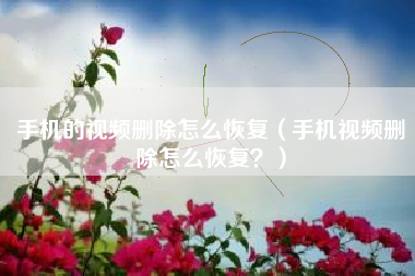 手机的视频删除怎么恢复（手机视频删除怎么恢复？）