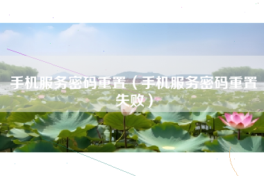 手机服务密码重置（手机服务密码重置失败）
