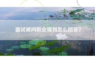 面试被问职业规划怎么回答？