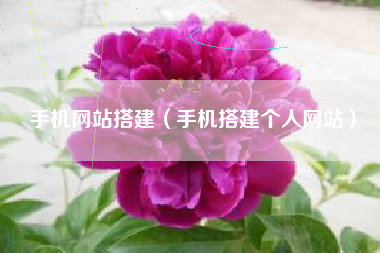手机网站搭建（手机搭建个人网站）