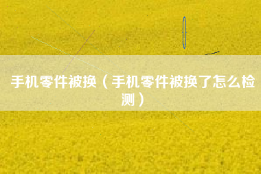 手机零件被换（手机零件被换了怎么检测）