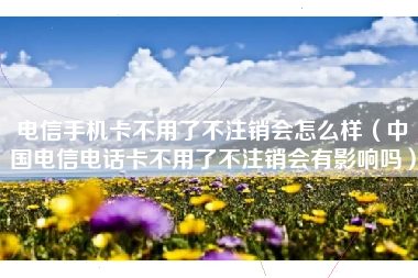 电信手机卡不用了不注销会怎么样（中国电信电话卡不用了不注销会有影响吗）
