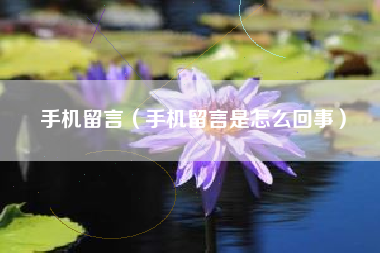 手机留言（手机留言是怎么回事）