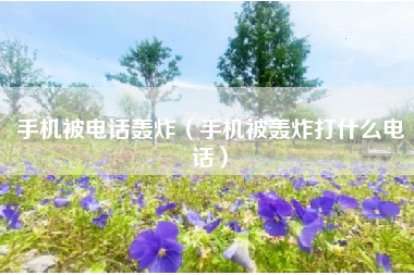手机被电话轰炸（手机被轰炸打什么电话）