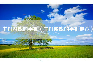 主打游戏的手机（主打游戏的手机推荐）