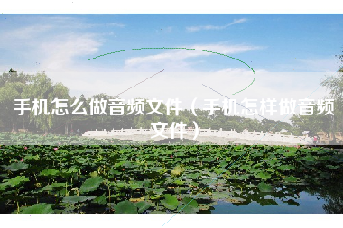 手机怎么做音频文件（手机怎样做音频文件）
