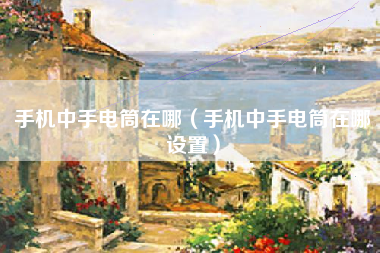 手机中手电筒在哪（手机中手电筒在哪设置）