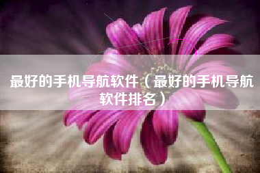 最好的手机导航软件（最好的手机导航软件排名）