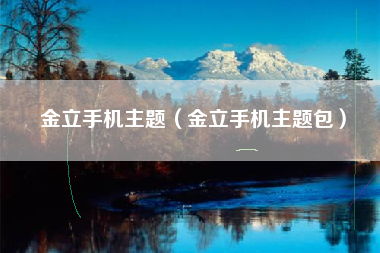 金立手机主题（金立手机主题包）