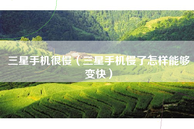 三星手机很慢（三星手机慢了怎样能够变快）