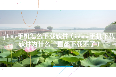 iphone手机怎么下载软件（iphone手机下载软件为什么一直都下载不了）