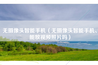 无摄像头智能手机（无摄像头智能手机、能放视频照片吗）