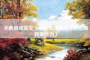 手机调成英文（手机调成英文了怎么调回来华为）