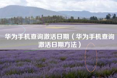 华为手机查询激活日期（华为手机查询激活日期方法）