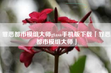 罪恶都市模组大师gtasa手机版下载「罪恶都市模组大师」