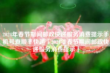 2024年春节期间邮政快递服务消费提示手机号查顺丰快递「2024年春节期间邮政快递服务消费提示」
