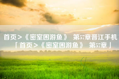 首页＞《密室困游鱼》  第57章晋江手机「首页＞《密室困游鱼》  第57章」