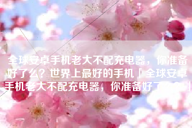 全球安卓手机老大不配充电器，你准备好了么？世界上最好的手机「全球安卓手机老大不配充电器，你准备好了么？」