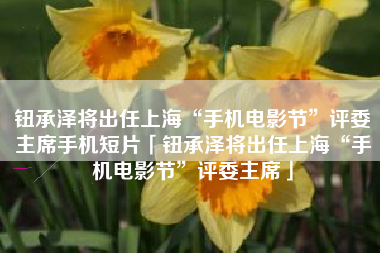 钮承泽将出任上海“手机电影节”评委主席手机短片「钮承泽将出任上海“手机电影节”评委主席」