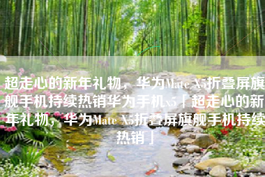 超走心的新年礼物，华为Mate X5折叠屏旗舰手机持续热销华为手机x5「超走心的新年礼物，华为Mate X5折叠屏旗舰手机持续热销」