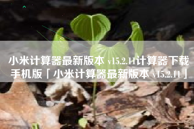 小米计算器最新版本 v15.2.11计算器下载手机版「小米计算器最新版本 v15.2.11」