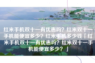 红米手机双十一有优惠吗？红米双十一手机能便宜多少？红米手机多少钱「红米手机双十一有优惠吗？红米双十一手机能便宜多少？」
