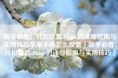 新手必看：轻松设置iPhone的详细指南与实用技巧苹果手机怎么设置「新手必看：轻松设置iPhone的详细指南与实用技巧」