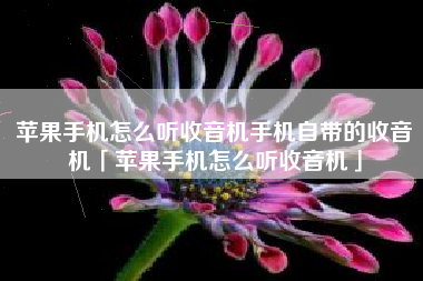 苹果手机怎么听收音机手机自带的收音机「苹果手机怎么听收音机」