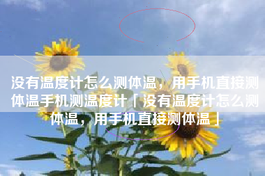 没有温度计怎么测体温，用手机直接测体温手机测温度计「没有温度计怎么测体温，用手机直接测体温」