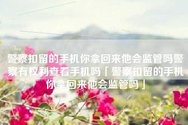 警察扣留的手机你拿回来他会监管吗警察有权利查看手机吗「警察扣留的手机你拿回来他会监管吗」