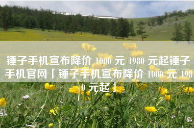 锤子手机宣布降价 1000 元 1980 元起锤子手机官网「锤子手机宣布降价 1000 元 1980 元起」