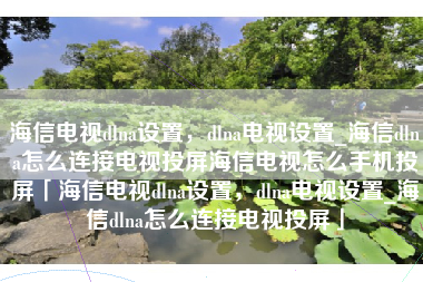 海信电视dlna设置，dlna电视设置_海信dlna怎么连接电视投屏海信电视怎么手机投屏「海信电视dlna设置，dlna电视设置_海信dlna怎么连接电视投屏」