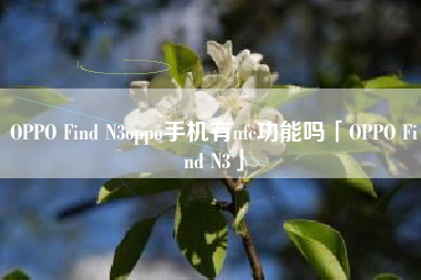 OPPO Find N3oppo手机有nfc功能吗「OPPO Find N3」 OPPO Find N3oppo手机有nfc功能吗「OPPO Find N3」