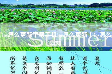 ios怎么更新苹果手机ios怎么更新「ios怎么更新」
