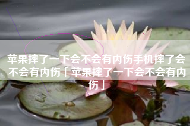 苹果摔了一下会不会有内伤手机摔了会不会有内伤「苹果摔了一下会不会有内伤」