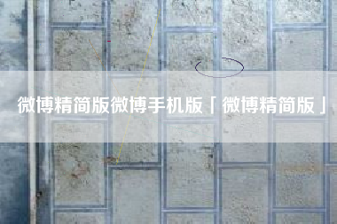 微博精简版微博手机版「微博精简版」
