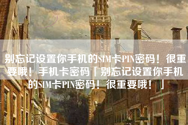 别忘记设置你手机的SIM卡PIN密码！很重要哦！手机卡密码「别忘记设置你手机的SIM卡PIN密码！很重要哦！」
