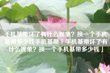 手机基带坏了有什么现象？换一个手机基带多少钱手机基带「手机基带坏了有什么现象？换一个手机基带多少钱」