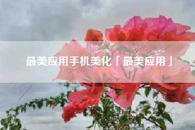最美应用手机美化「最美应用」 最美应用手机美化「最美应用」