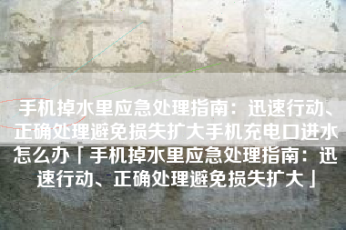 手机掉水里应急处理指南：迅速行动、正确处理避免损失扩大手机充电口进水怎么办「手机掉水里应急处理指南：迅速行动、正确处理避免损失扩大」