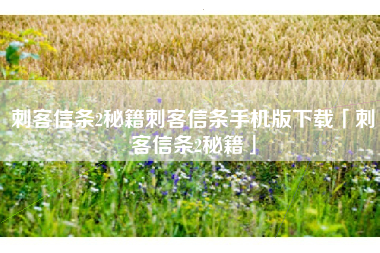 刺客信条2秘籍刺客信条手机版下载「刺客信条2秘籍」 刺客信条2秘籍刺客信条手机版下载「刺客信条2秘籍」