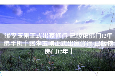 曝李玉刚正式出家修行 已皈依佛门12年佛手机「曝李玉刚正式出家修行 已皈依佛门12年」